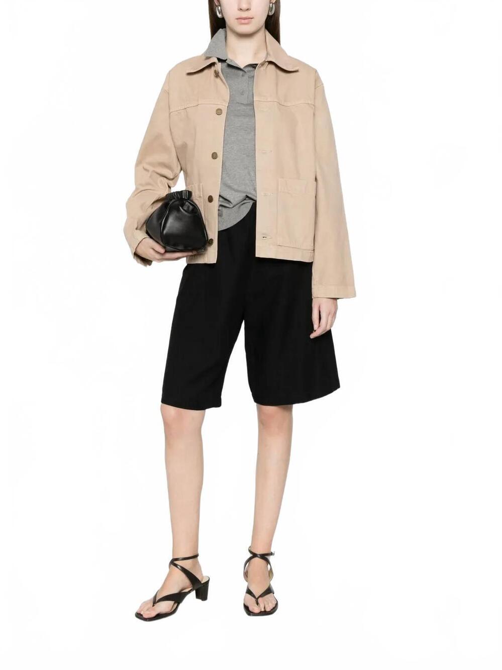 NEW ENZA COSTA buttoned cotton jacket in stone